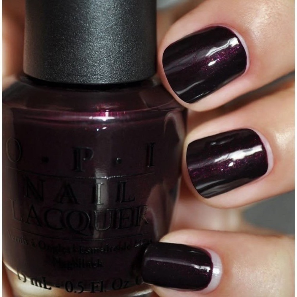 OPI Nail Lacquer Nail Polish Black Cherry‎ Chutney -0.5 oz
